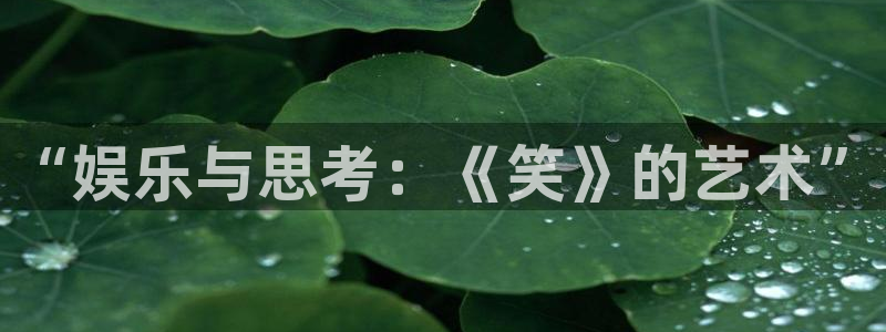众合官网pg：“娱乐与思考：《笑》的艺术”